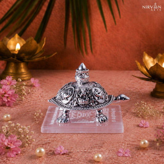 Shree Samruddhi Vastu Tortoise | Pure Silver Plated | 3.5 Inches