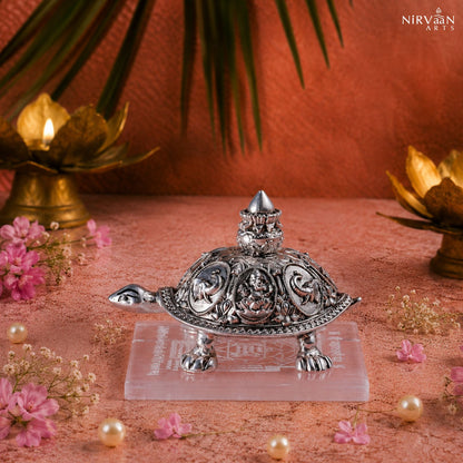 Shree Samruddhi Vastu Tortoise | Pure Silver Plated | 3.5 Inches