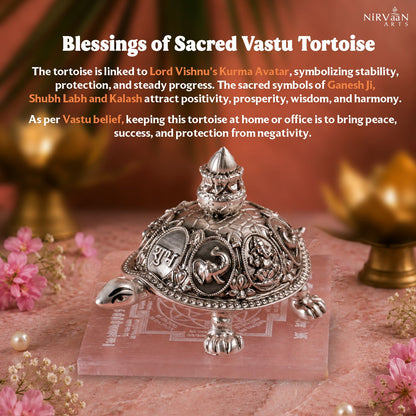 Shree Samruddhi Vastu Tortoise | Pure Silver Plated | 3.5 Inches