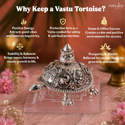 Shree Samruddhi Vastu Tortoise | Pure Silver Plated | 3.5 Inches