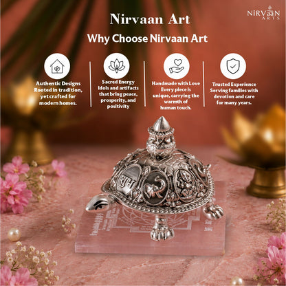 Shree Samruddhi Vastu Tortoise | Pure Silver Plated | 3.5 Inches